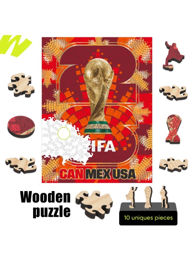 FIFA World Cup 2026 Luxury Wooden Puzzle - Canada 300pc Gift Box - Trophy Logo Edition - Image 2